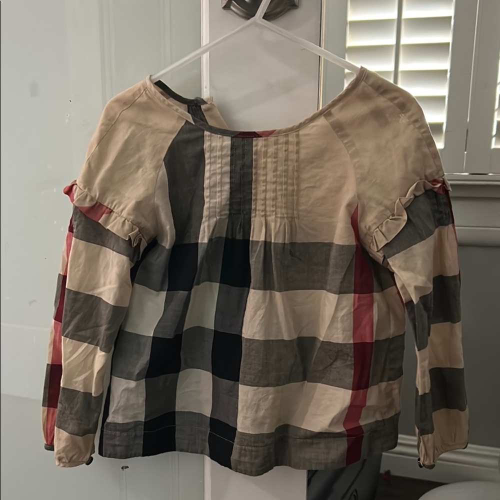Plaid Women's Top - Beige, Black, Red